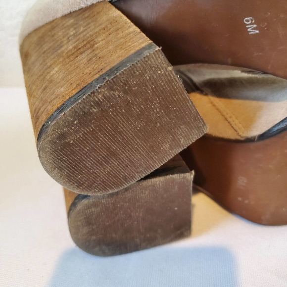 Jeffrey Campbell Ankle Boots Womens Size 6 Hanger Taupe Suede Heel Zip Booties - Picture 10 of 12